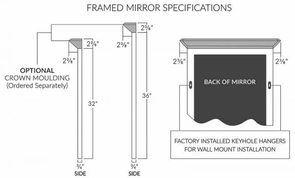 Framed Mirrors / Storage Cabinets – A.H.M. Designers Inc.